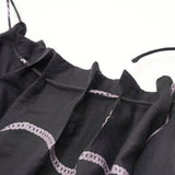 Black Noir Halter Slip Dress for Women, Black Halter Cami Top | TENCELā¢-Wool Blend | Adjustable Crisscross Back, Multi-Textured Blend
