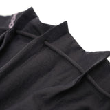 Black Noir Halter Slip Dress for Women, Black Halter Cami Top | TENCELā¢-Wool Blend | Adjustable Crisscross Back, Multi-Textured Blend