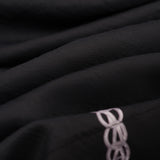 Black Noir Halter Slip Dress for Women, Black Halter Cami Top | TENCELā¢-Wool Blend | Adjustable Crisscross Back, Multi-Textured Blend
