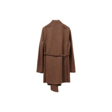 Elegant Brown & Black Faux Fur Coat for Women