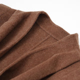 Elegant Brown & Black Faux Fur Coat for Women