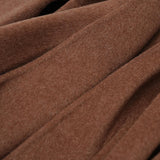 Elegant Brown & Black Faux Fur Coat for Women