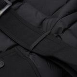 Lightweight Knee-Length Down Jacket for Women Beige & Black, Affordable Winter Outerwear
