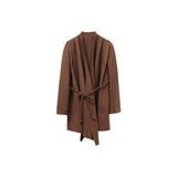 Elegant Brown & Black Faux Fur Coat for Women