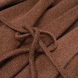 Elegant Brown & Black Faux Fur Coat for Women