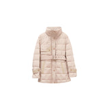 Lightweight Women Down Jacket Beige and Black, Stylish and Affordable Winter Outerwear