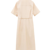 Apricot Wrap-Belt Shift Dress for women | Wrinkle-Proof Poly-Cotton Blend | Office-to-Resort Versatility