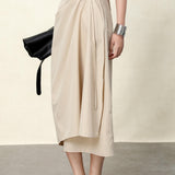 Apricot Wrap-Belt Shift Dress for women | Wrinkle-Proof Poly-Cotton Blend | Office-to-Resort Versatility