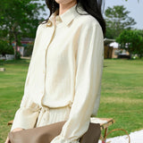 Apricot & Black Linen-Blend Cropped Shirt | Women's Summer Breezy Top with Adjustable Drawstring Hem