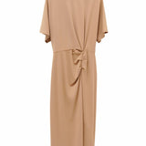 Khaki & Black Shift Dress for Women, brown dress for women, Cotton-Blend Wrinkle-Resistant | Convertible Work-to-Weekend Dress