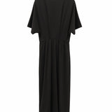 Khaki & Black Shift Dress for Women, brown dress for women, Cotton-Blend Wrinkle-Resistant | Convertible Work-to-Weekend Dress
