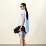 Sky Blue Casual Shorts for Women - Relaxed Fit Poly-Cotton Blend with Comfort Waist, Relaxed fit poly-cotton blend with Comfort Waist