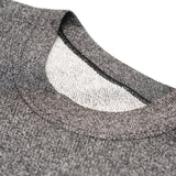 Oversized French Terry Sweatshirt: Dark & Light Gray Women's Long Sleeve Casual Top