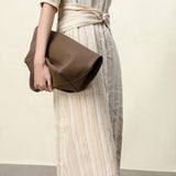 Yellow Buttercream Linen Stripe Dress for Women | Cross-Wrap Waist Detail | 100% Breathable Linen with Cotton Lining