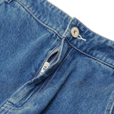 Dark Gray / Blue Wide-Leg Jeans for Women | 100% Cotton High-Waisted Trousers | Breathable & Anti-Buckle Design